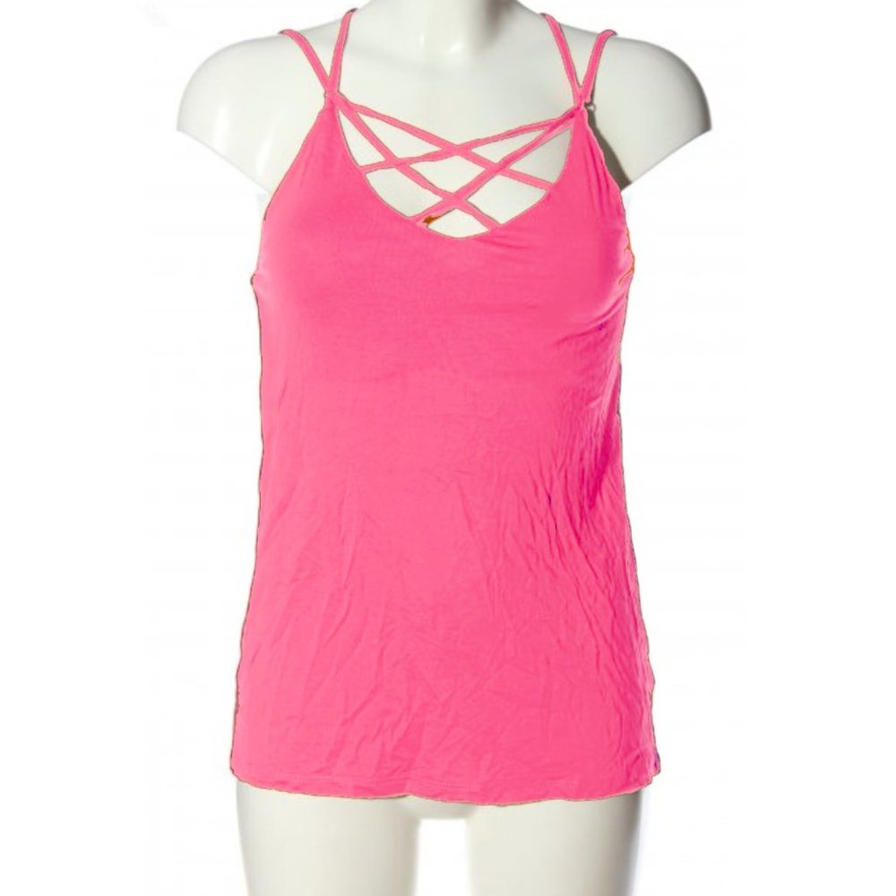 Lascana Venus Strappy Criss Cross Tank Top Cami - Coral Pink NWT